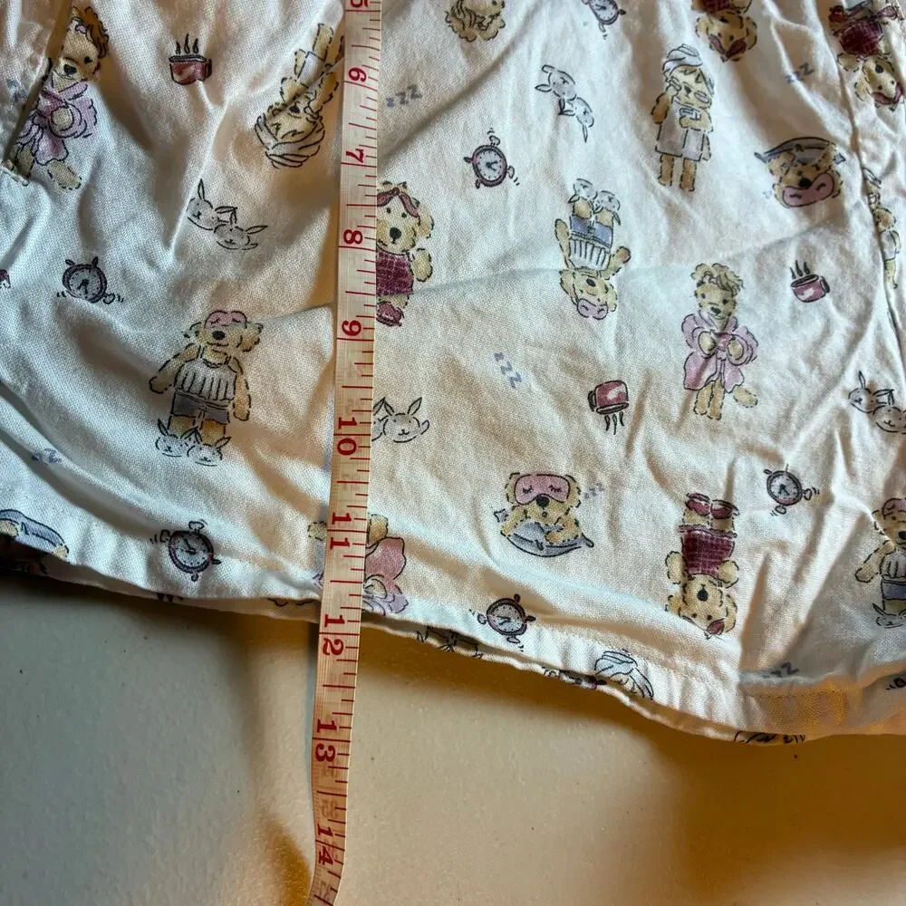 Hollister Sleep Teddy Bear Pajama Shorts Women's Large 100% Cotton Lounge